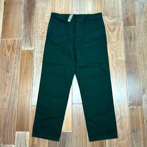 NWT mens JCrew 35x32 dark green chino pants